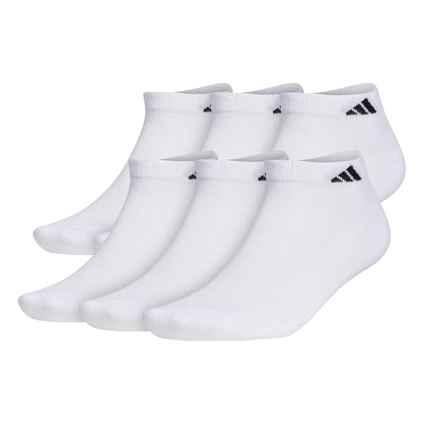 adidas Athletic Cushioned Low Cut Socks Black/White/Gray One Size