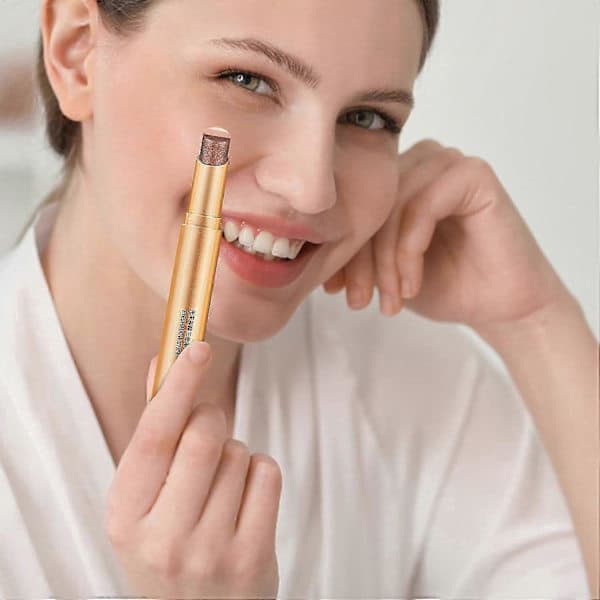 Gradient ögonskuggsstift, 3 färger krämögonskuggspenna vattentät skimmer makeup pärla