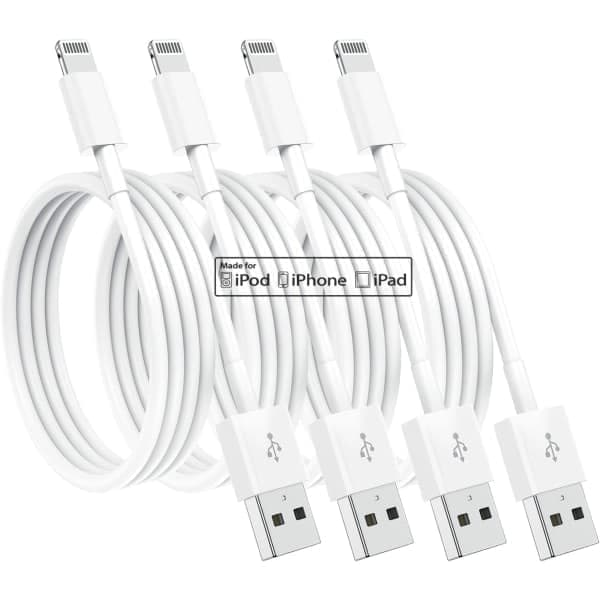 4-pak 2m [Apple MFi-certificeret] Apple-opladerkabel iPhone-oplader Lynhurtigt iPhone-opladerkabel til iPhone
