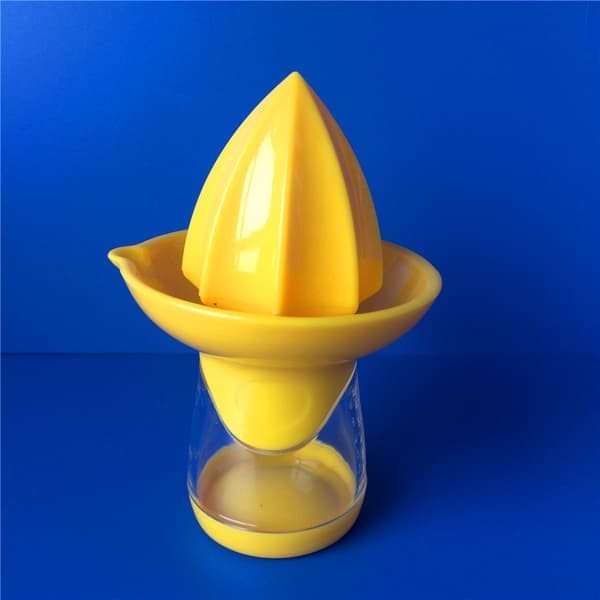 Køkkenjuicer, citron- og limepresser og -river, gul, plastik