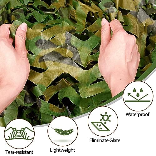 Net til jagtskjul, solskærm, camping og festdekoration Green 2m x 3m
