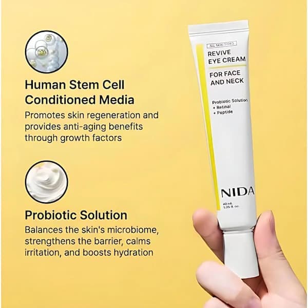 NIDAN ansiktskrem, Centella Asiatica fuktighetskrem med niacinamid for glatt og jevn hud.