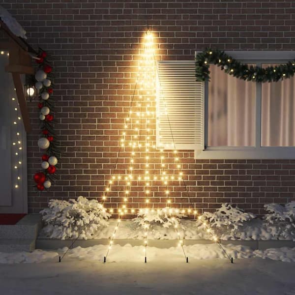 LED-julgran med markspett Varmvit 306 cm Metall