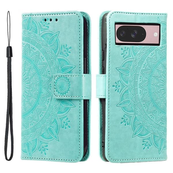 SKALO Google Pixel 10 Mandala Plånboksfodral - Turkos Turkos