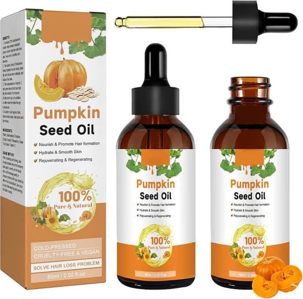 2 Pumpafröolja för hår 60ml Pumpafröolja Pumpafröolja för hårväxt 100% ren
