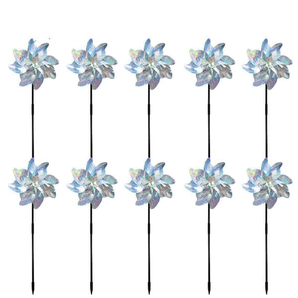 Vindsnurror/Reflekterande Fågelskrämmor 10-pack 10-Pack