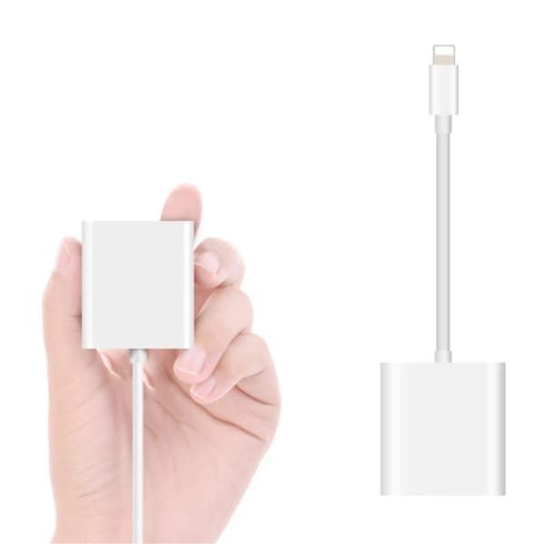 Lightning til SD-kortlæser til iPhone Hvid Lightning til SD Lightning to SD