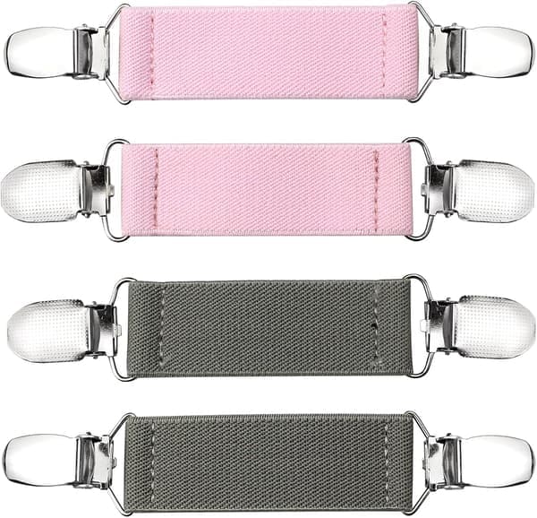 4 elastiske klemmer, (rosa, grå) Dam Eleganta C DXGHC
