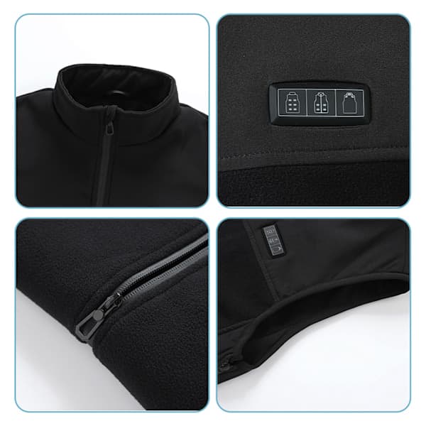 INF Opvarmet Vest 13 Varmezoner Sort M/L M/L.