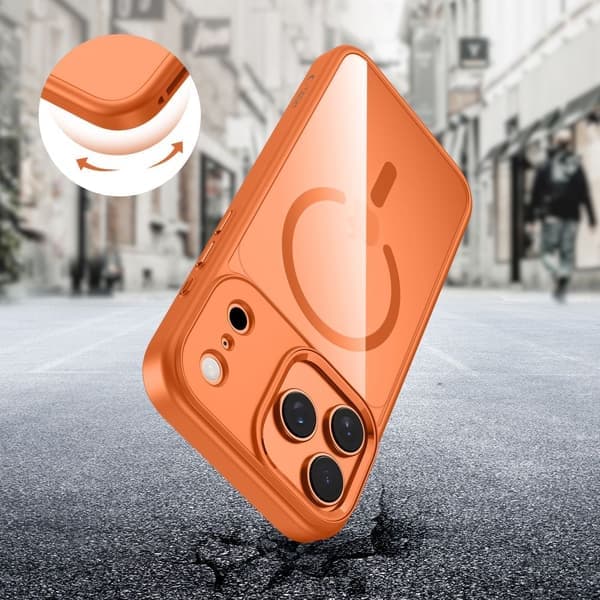 Tech-Protect iPhone 17 Pro Deksel MagSafe MagMat Cosmic Orange/Clear