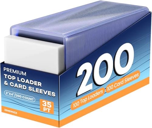 Hårda plast-toploaders och Penny Sleeves för samlarkort white light 100 card sleeve