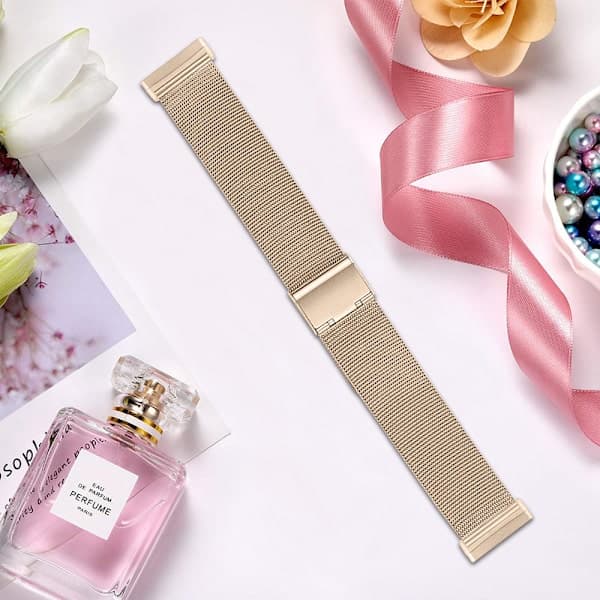 INF Armbånd i rustfritt stål for Fitbit Versa 3 / Sense - Gull erstatningsarmbånd