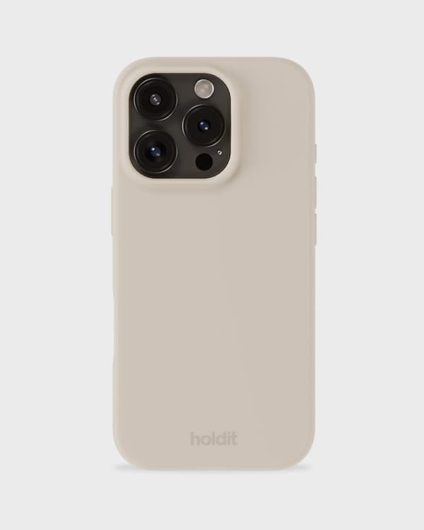 Holder til iPhone 16 Pro Mobil Silikone Lys Beige