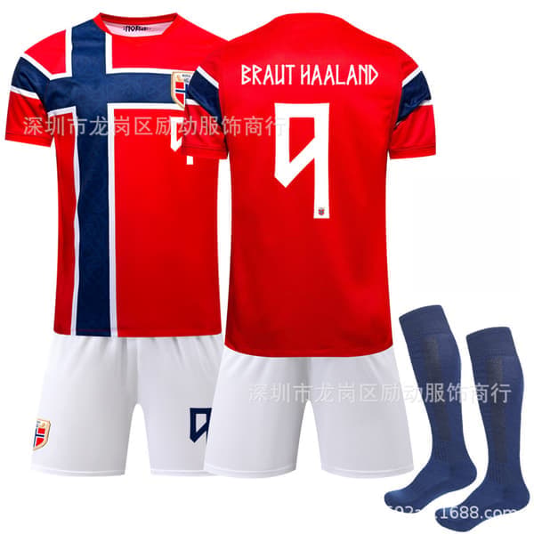 Norges landsholdstrøje til børn og voksne, Haaland Design[JUN] 100 100