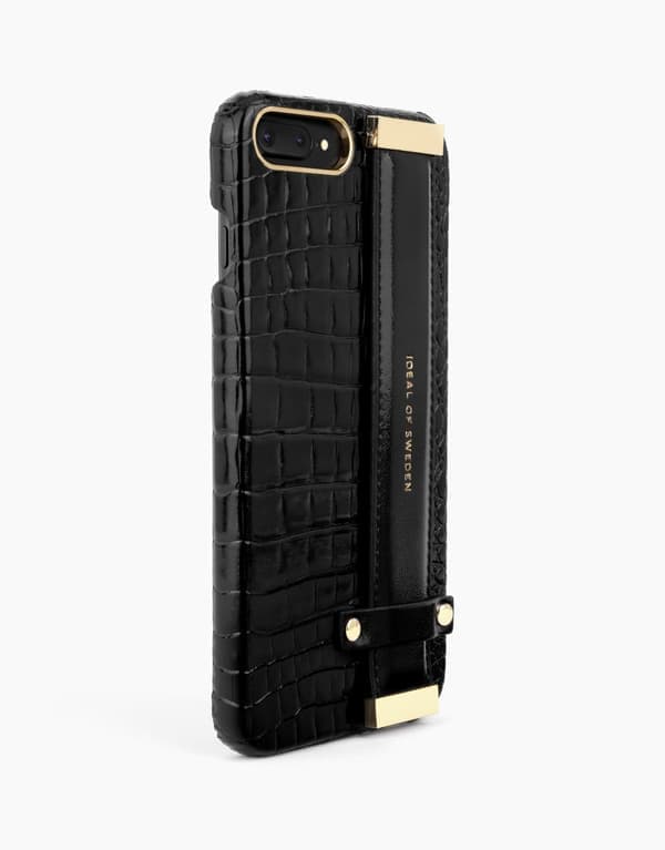 IDeal of Sweden Neo Noir Croco Strap Handle Statement Case för iPhone 6/6S/7/8 Plus Svart