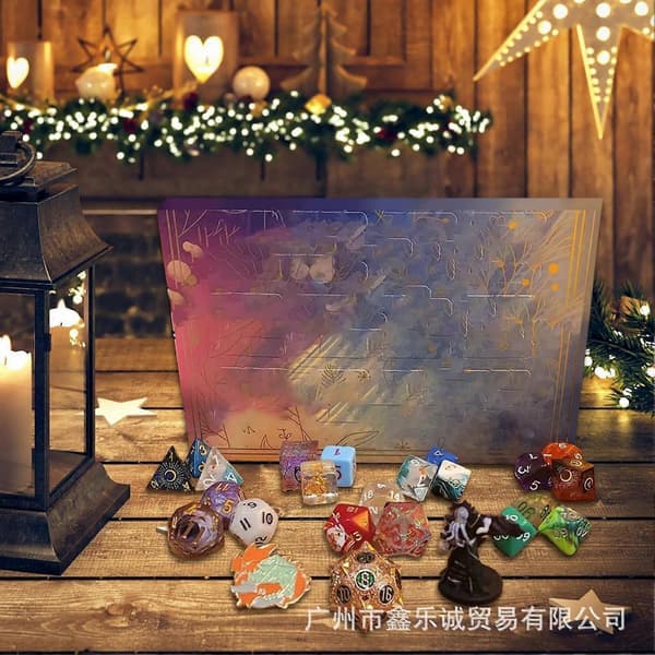 Dungeons & Dragons Terning Julekalender Blindboks, 24-dagers Nedtelling Terning Julepyntsett