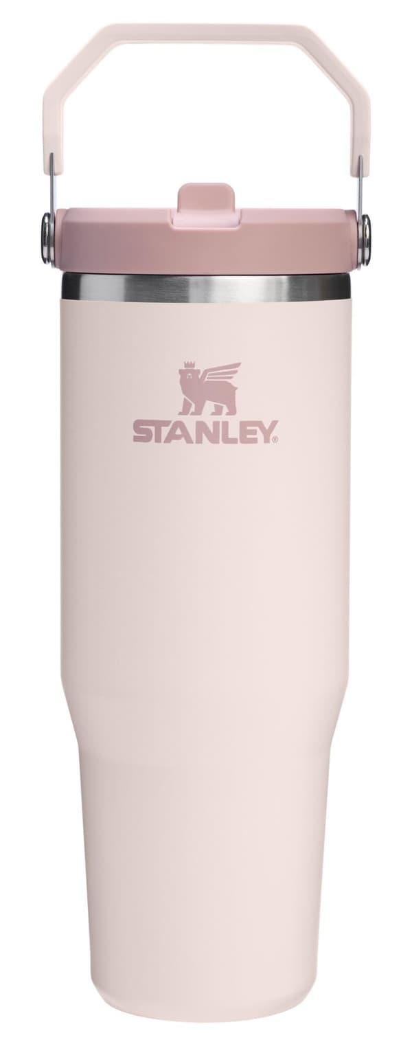 STANLEY IceFlow 2.0 Isoleret Rustfrit Stål Krus med Flip-Sugrør, Bærehåndtag og Lækagesikkert Låg White 20oz=600ml