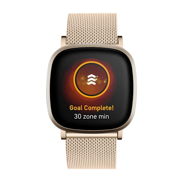 INF Armbånd i rustfrit stål til Fitbit Versa 3 / Sense - Gul udskiftningsrem