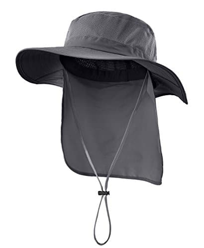 Fiskesolhatt med bred brätte och nackskydd i mesh Khaki