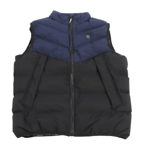 USB-opvarmet vest til vintervandring, sort/blå, 3XL