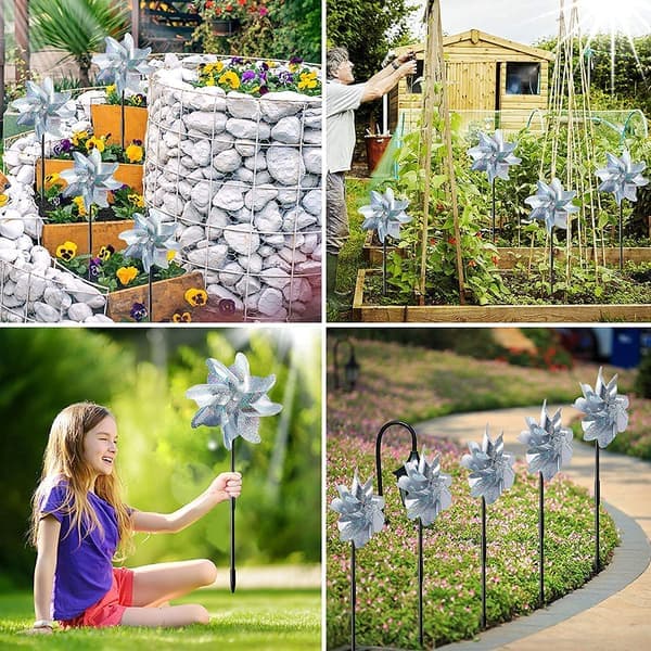 Vindsnurror/Reflekterande Fågelskrämmor 10-pack 10-Pack