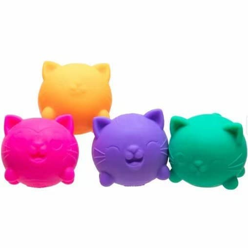 NeeDoh Cool Cats Squishy Leksaksset Mjuk Sensorisk Stresslindrande Fidgetleksak Söt Kattpresent 4 ST