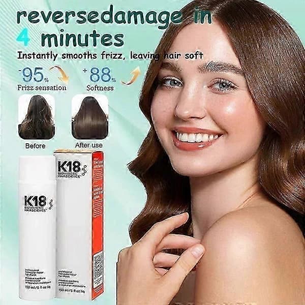 150ml K18 Leave-in Molecular Repair Hårmask Skadereparation Mjukt Hår Djup 2st