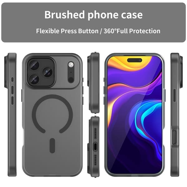 iPhone 17 Pro Max Skal MagSafe Hybrid Sort