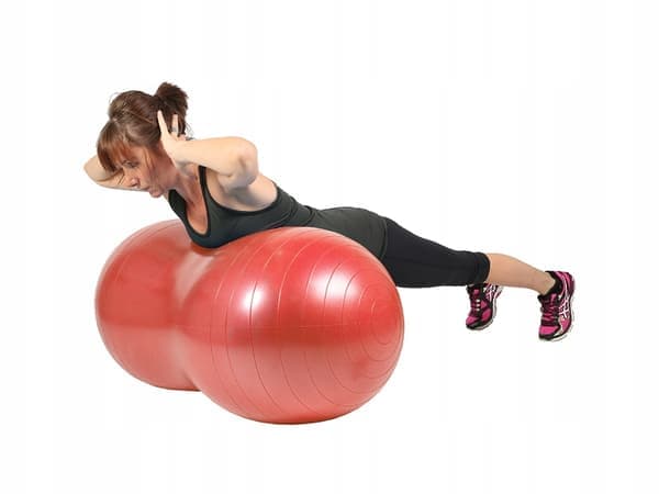 Gymnastikbold / Pilatesbold med pumpe - Peanut Sølv
