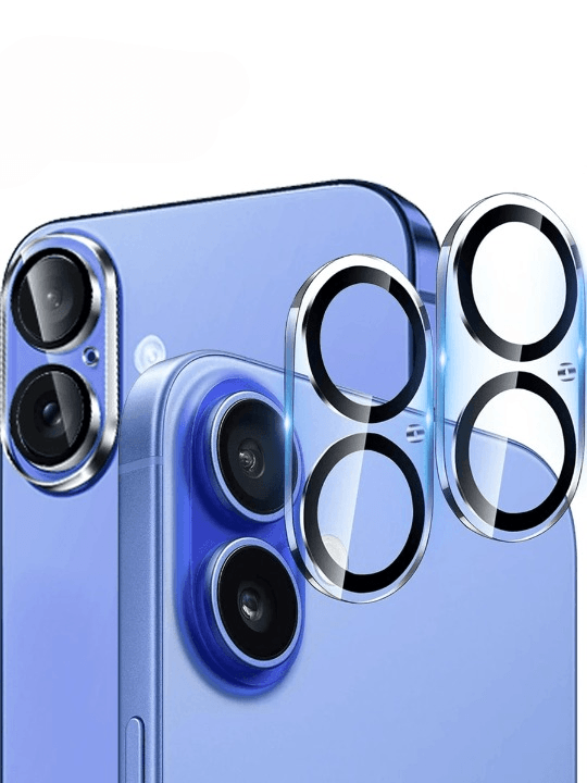2-pack iPhone 16 Linsskydd Komplett Kameraskydd i Härdat Glas