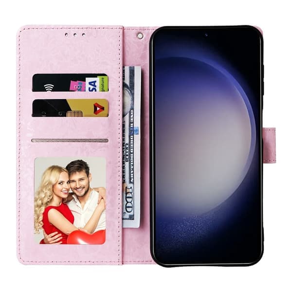 Samsung Galaxy S26 Plus Etui RFID Læder Små Blomster