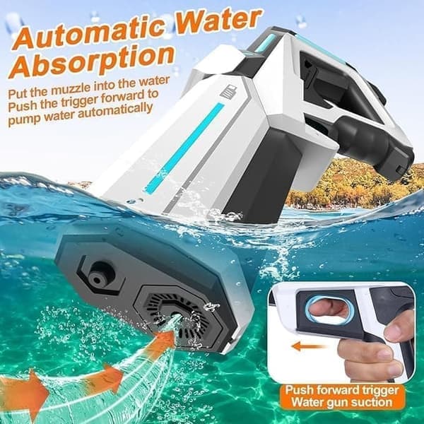 OBOSOE Automatisk Vannpistol – 10 meter rekkevidde | Vanntett og Selvsugende