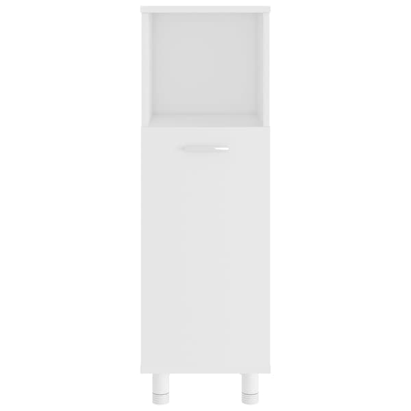 vidaXL badeværelsesskab hvid 30x30x95 cm konstrueret træ