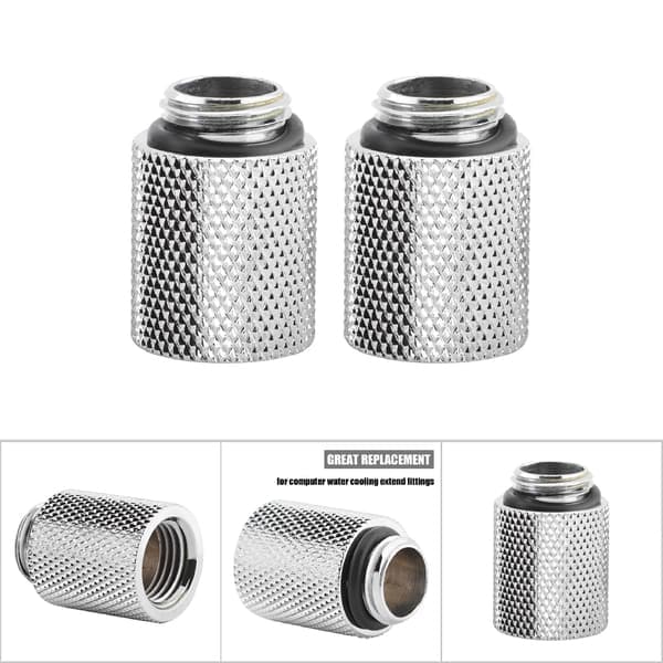 2 stk. vandkøling G1/4 han til hun forlængeradapter skruesæde (20 mm)