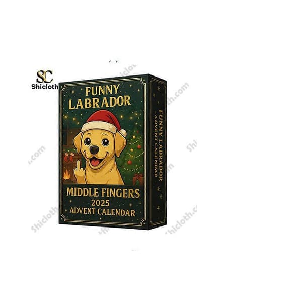 Morsom Labrador Advents Blind Box Nedtelling, Juletrepynt Akryl Anheng Ornament