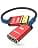 Highwings 4K Display Port til HDMI-adapter, Uni-direktionel DP 1.2 Computer til HDMI 2.0 Skærm, DisplayPort til HDMI-adapter (han til hun), SR Red 4K 30Hz-1 Pack