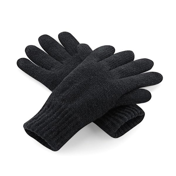 Beechfield Unisex Klassiske Thinsulate Termiske Vinterhandsker Sort M/S Black S/M.