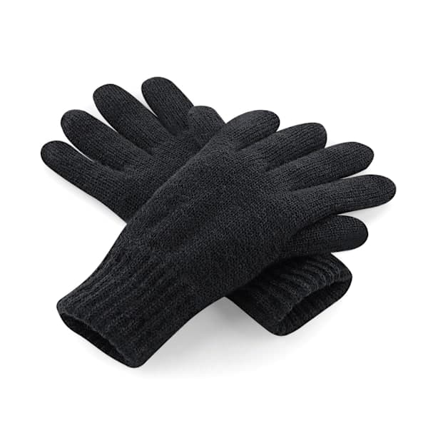 Beechfield Unisex Klassiske Thinsulate Termiske Vinterhansker Svart M/S Black S/M.