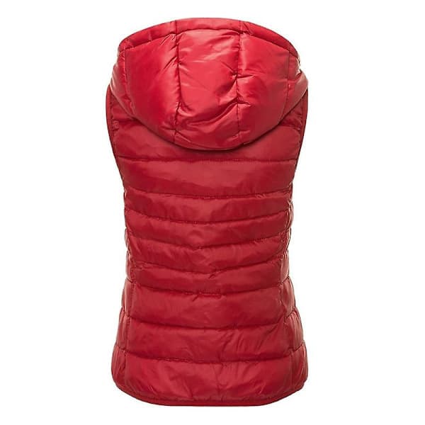 Termisk vest for kvinner høst vinter bomullsklær rød 3XL Ed 3XL
