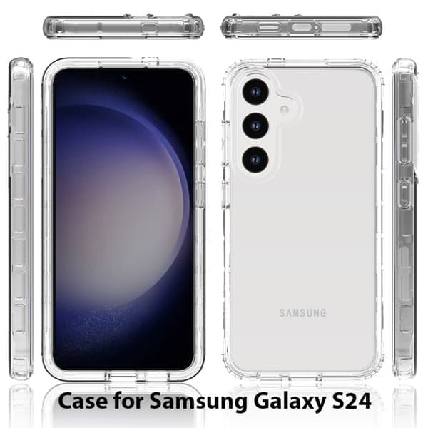 Samsung S24 FE Komplet Premium 3D Skal 3i1 ThreeSixty Klar