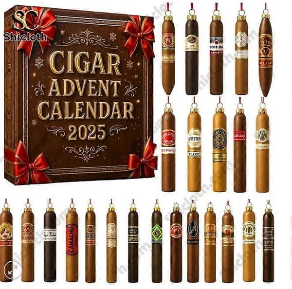 Sigar julekalender blindboks, juletrepynt, akryl anheng, samleobjekt feriepynt