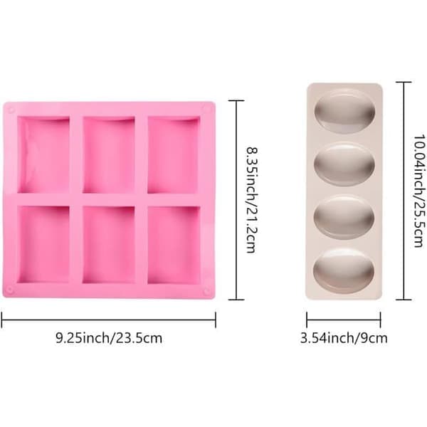 Såpeform, fleksibel non-stick bakeform for cupcakes, muffins og hjemmelaget håndverk