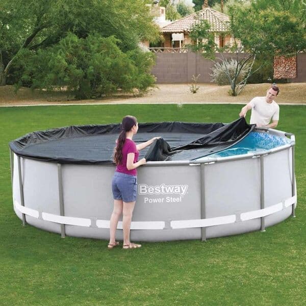 Bestway Poolöverdrag Flowclear 427 cm Antracit