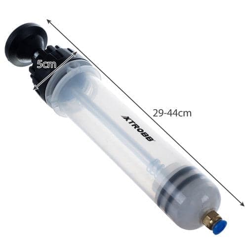Oljesprøyte 200 ml med slanger og slangelåser for olje/drivstoff