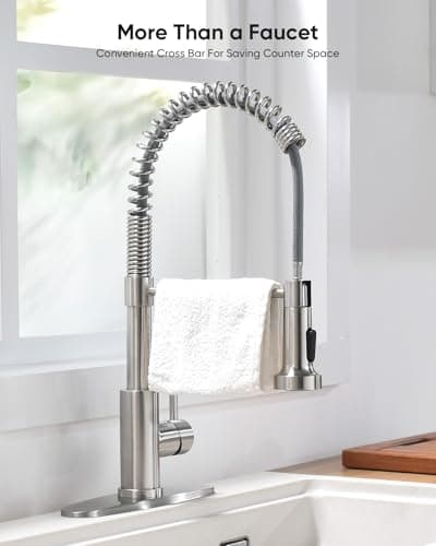 Køkkenarmatur med udtrækkelig sprøjte Silver Single Spring Faucet