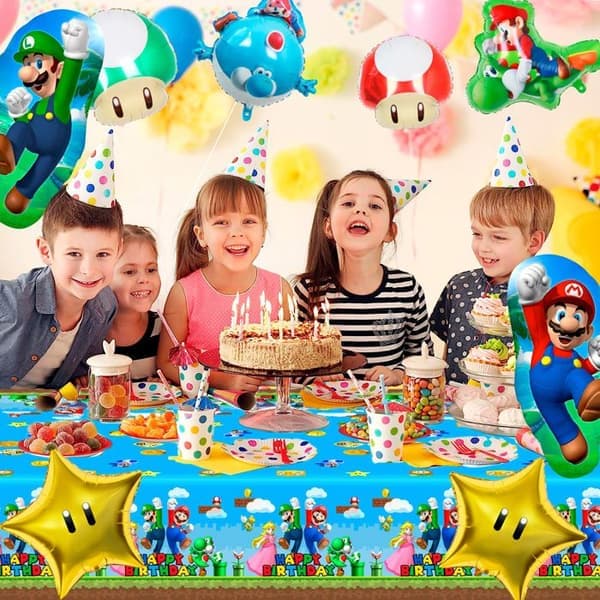 Juhlakoriste - INBOXXARTY - Super Mario - 8 ilmapalloa - Monivärinen - Helium-FS- Monivärinen