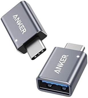 Anker USB C-adapter (2-pack), USB C till USB-adapter Höghastighetsdataöverföring för MacBook Pro 2020, iPad Pro 2020, Samsung Notebook 9, Dell XPS