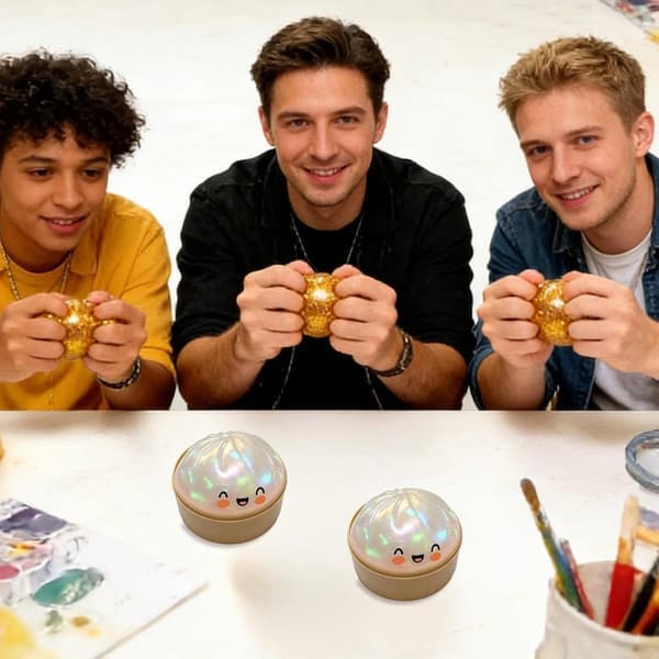 Sensorisk legetøj 25-pak Dumpling Squishy sæt, bløde stressbolde klemmelegetøj, Fidget stressaflastningssæt bolde glitter er ost, opbevaringsdamper