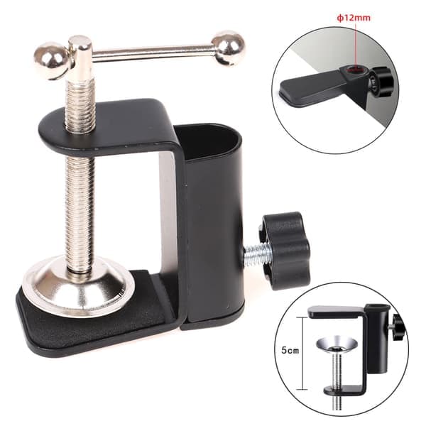 Klemmeholder for utkragerarm, bordlampe, klemmer, beslag, base