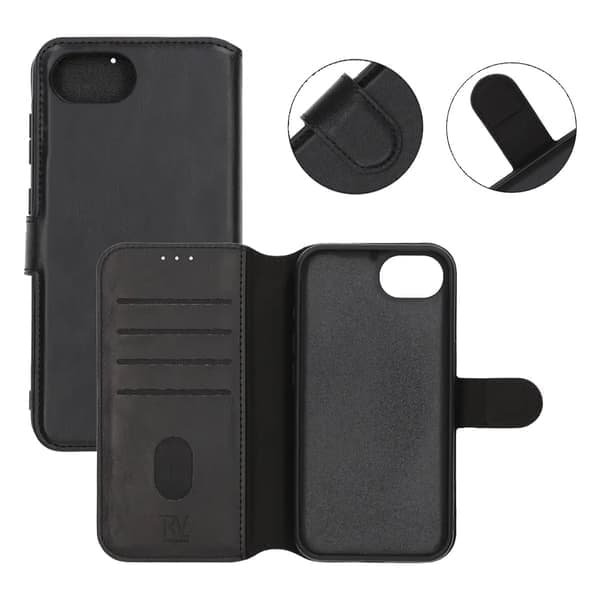 Rvelon Pung etui Magnet til iPhone 16e og 17e - Sort